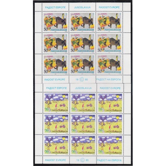 Yugoslavia 2005/06 1985 Minihojita Alegría de europa Dibujos infantiles MNH