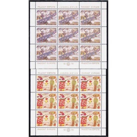 Yugoslavia 1686/87 1979 Minihojita Encuentro de infantes de Europa MNH