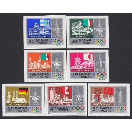 Hungría Hungary 2675/81 Juegos olímpicos de Moscú MNH Sin dentar