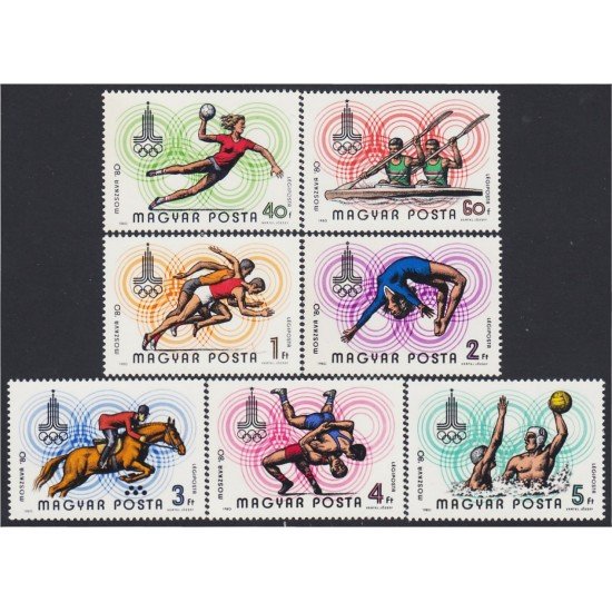 Hungría Hungary A - 429/35 1980 Juegos olímpicos de Moscú MNH Hungría Hungary A - 429/35 1980 Juegos olímpicos de Moscú MNH