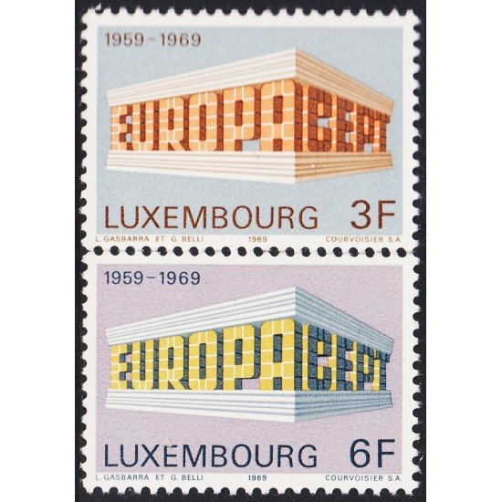 Luxemburgo 738/39 1969 Europa Telecomunicaciones MNH