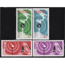 Malta 545/48 1977 Día mundial de las Telecomunicaciones MNH