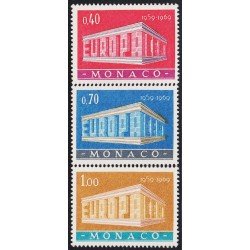 Monaco 789/90 1969 Europa Puente de colaboración europea MNH