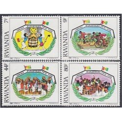 Ruanda Rwanda 1186/89 1985 Año internacional de la juventud MNH