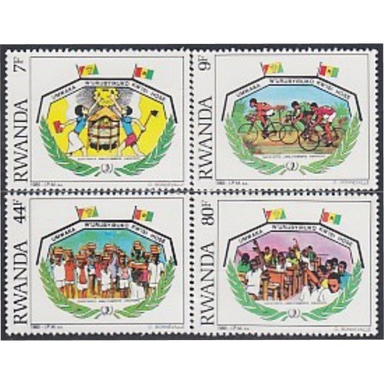 Ruanda Rwanda 1186/89 1985 Año internacional de la juventud MNH Ruanda Rwanda 1186/89 1985 Año internacional de la juventud MNH