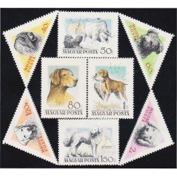 Hungría Hungary 1190/97 1956 Perros húngaros MNH Hungría Hungary 1190/97 1956 Perros húngaros MNH