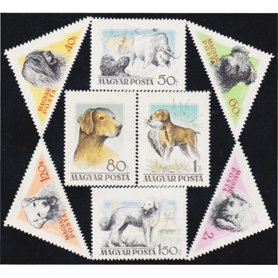 Hungría Hungary 1190/97 1956 Perros húngaros MNH Hungría Hungary 1190/97 1956 Perros húngaros MNH