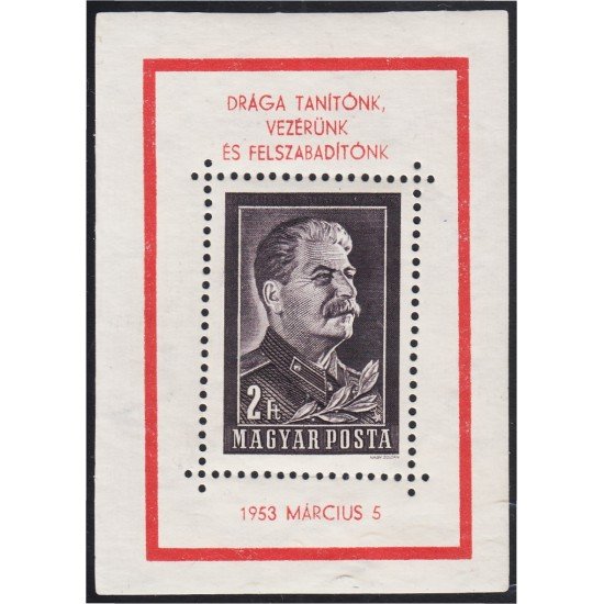 Hungría Hungary HB 29 1953 Joseph Staline MH