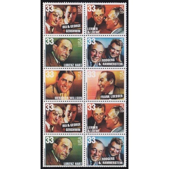 Estados Unidos USA 2939/44 1999 Leyendas de la música Americana MNH Estados Unidos USA 2939/44 1999 Leyendas de la música Americana MNH