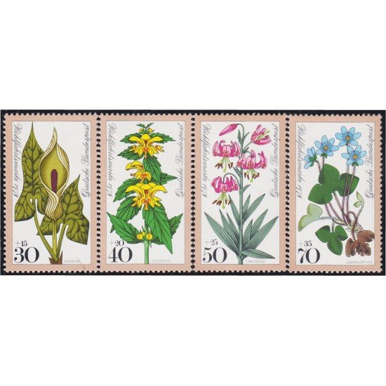 Alemania Federal 829/32 1978 Sorteo de benficencia  MNH
