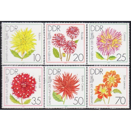Alemania Oriental 2100/05  1979 Exposición de Dalias en Erfurt MNH