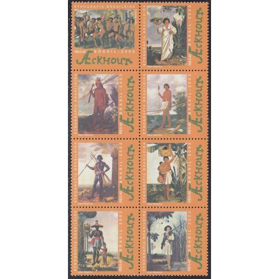 Brasil Brazil 2803/10 2002 Etnografia Brasileña. Obra del pintor Alberto Eckhout MNH