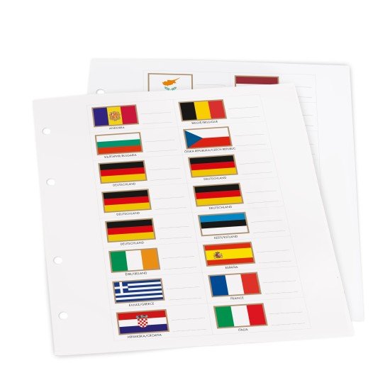 Leuchtturm 330344 Set de banderas para el àlbum NUMIS de euros Leuchtturm 330344 Set de banderas para el àlbum NUMIS de euros