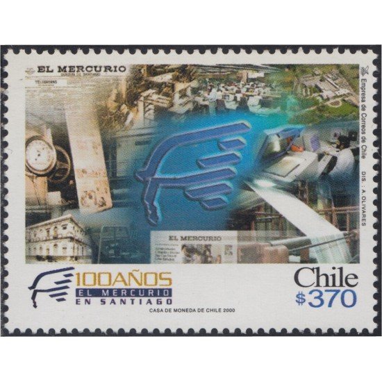 Chile 1541 2000 100° del periódico El Mercurio MNH Chile 1541 2000 100° del periódico El Mercurio MNH