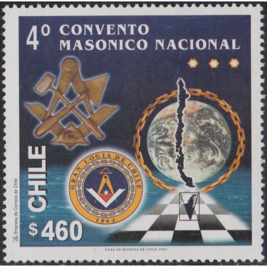 Chile 1542 2000 4° Asamblea Masónica Nacional MNH Chile 1542 2000 4° Asamblea Masónica Nacional MNH