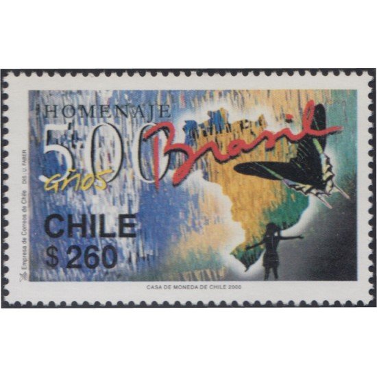 Chile 1545 2000 500 Años del descubrimiento de Brasil MNH Chile 1545 2000 500 Años del descubrimiento de Brasil MNH