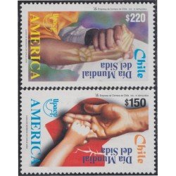 Chile 1570D/70E 2000 Serie América UPAEP. Día Mundial de la lucha contra El SIDA MNH Chile 1570D/70E 2000 Serie América UPAEP. Día Mundial de la lucha contra El SIDA MNH