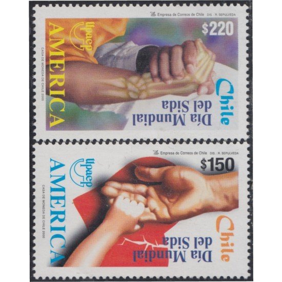 Chile 1570D/70E 2000 Serie América UPAEP. Día Mundial de la lucha contra El SIDA MNH Chile 1570D/70E 2000 Serie América UPAEP. Día Mundial de la lucha contra El SIDA MNH