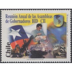 Chile 1576 2001 Reunión Anual de las Asambleas de Gobernadores de la BID CII MNH Chile 1576 2001 Reunión Anual de las Asambleas de Gobernadores de la BID CII MNH