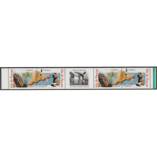 Chile 1586a/87a 2001 Isla de Pascua Entrecintas MNH
