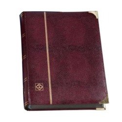 Leuchtturm 341943 Lujoso Clasificador A4 64páginas negra tapa imitación cocodrilo con esq.de dorados rojo