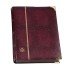 Leuchtturm 341943 Lujoso Clasificador A4 64páginas negra tapa imitación cocodrilo con esq.de dorados rojo