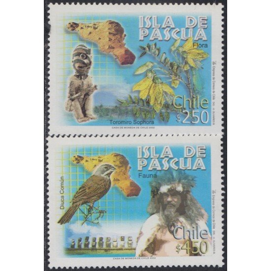 Chile 1638/39 2002 Isla de Pascua. Flora y Fauna MNH Chile 1638/39 2002 Isla de Pascua. Flora y Fauna MNH