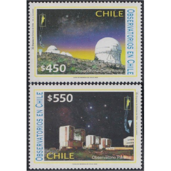 Chile 1646/47 2002 Observatorios MNH