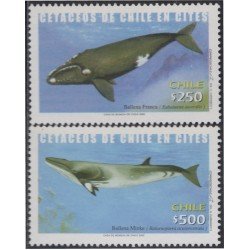Chile 1652/53 2002 Fauna Protegida. Cetáceos MNH Chile 1652/53 2002 Fauna Protegida. Cetáceos MNH