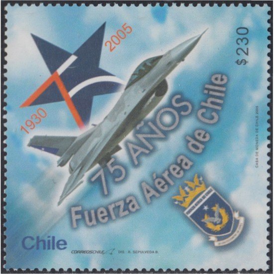 Chile 1679 2005 75 Años de la Armada aérea chilena MNH Chile 1679 2005 75 Años de la Armada aérea chilena MNH