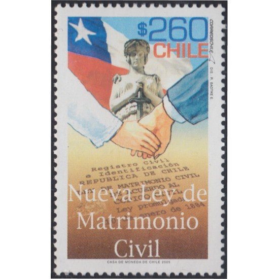 Chile 1698 2005 Nueva Ley sobre Matrimonia Civil MNH Chile 1698 2005 Nueva Ley sobre Matrimonia Civil MNH