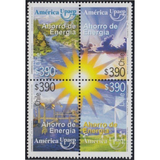 Chile 1720/23 Serie América UPAEP. Ahorro de Energía MNH Chile 1720/23 Serie América UPAEP. Ahorro de Energía MNH