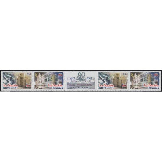 Chile 1782a/83a 2007 90 Años del Periódico La Nación Entrecintas MNH Chile 1782a/83a 2007 90 Años del Periódico La Nación Entrecintas MNH