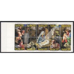 Chile C1615 2001 Navidad Christmas carnet MNH