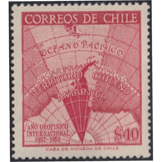 Chile 275 1958 Año geofísico Internacional MNH Chile 275 1958 Año geofísico Internacional MNH