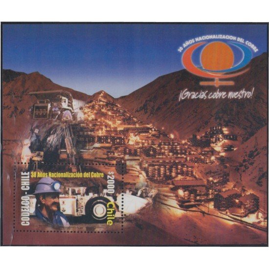Chile HB 66 2001 30 Años de la Nacionalización del Cobre MNH