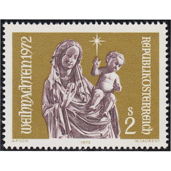 Österreich Austria 1234 1972 Virgen de Inzersdorf (Alta Austria) MNH