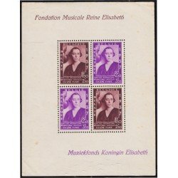 Bélgica HB 7 1937 Fundación musical Reina Elisabeth MNH