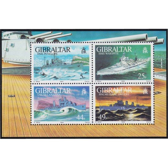 Gibraltar HB 18 1994 Navíos de Guerra MNH