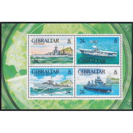 Gibraltar HB 17 1993 Navíos de Guerra MNH Gibraltar HB 17 1993 Navíos de Guerra MNH