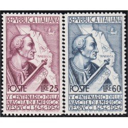 Italia Italy 686/87 1954 Amerigo Vespucci MNH Italia Italy 686/87 1954 Amerigo Vespucci MNH