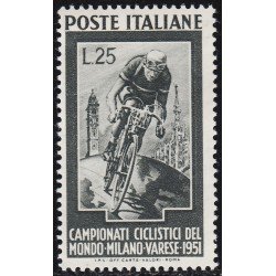 Italia Italy 607 1951 Campeonato del mundo de ciclismo MNH Italia Italy 607 1951 Campeonato del mundo de ciclismo MNH