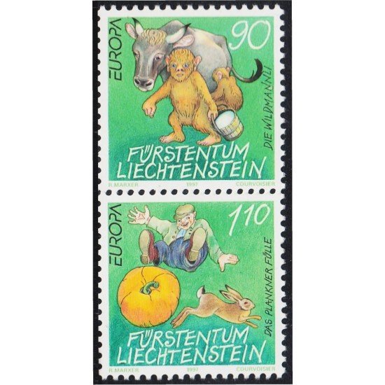 Liechtenstein 1086/87 1997 Europa Cuentos y Leyendas MNH Liechtenstein 1086/87 1997 Europa Cuentos y Leyendas MNH