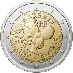 Francia 2019 2 € euros conmemorativos 60º Av de Asterix Francia 2019 2 € euros conmemorativos 60º Av de Asterix