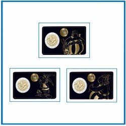 Francia France 2019 Cartera Oficial Set 3 Coin Card 2  € euros conm. Asterix