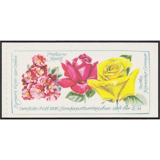 Alemania Oriental C1468 1972 Exposición Internacional de Rosas MNH en Carnet