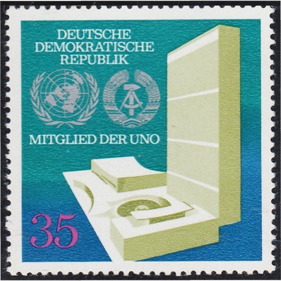 Alemania Oriental 1570 La RDA miembro de las Naciones Unidas MNH Alemania Oriental 1570 La RDA miembro de las Naciones Unidas MNH