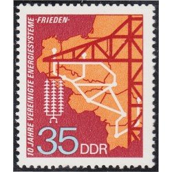 Alemania Oriental 1563 1973 Décimo aniversario del sistema coordinado de suministro e intercambio de energía Alemania Oriental 1563 1973 Décimo aniversario del sistema coordinado de suministro e intercambio de energía