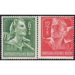 Alemania Imperio Germany 819/20 1944 10º Aniversario de la Fundación de servicio de trabajo MNH Alemania Imperio Germany 819/20 1944 10º Aniversario de la Fundación de servicio de trabajo MNH