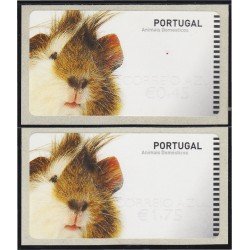 Portugal Atms 2005 Amiel Fauna Animales de compañía Cabeza de cerdo de la India 2v D-69 Portugal Atms 2005 Amiel Fauna Animales de compañía Cabeza de cerdo de la India 2v D-69